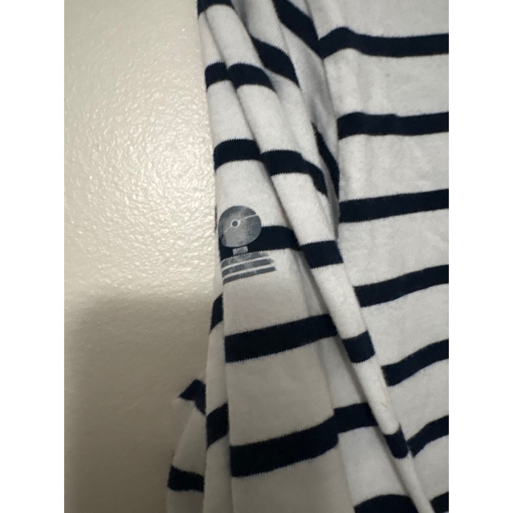 Mousqueton French Breton Stripe 100% Cotton 3/4 Sleeve Top Navy White 42 / Large - Picture 5 of 5